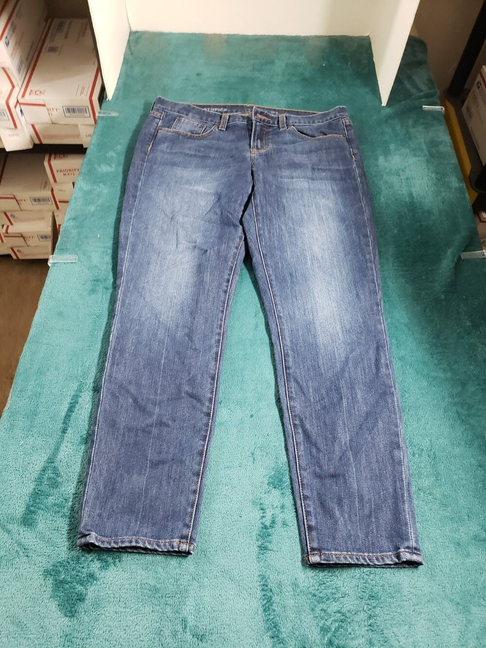J.Crew Jeans Size 31 Women Blue Pants Stretch Denim Mid Rise Toothpick Skinny